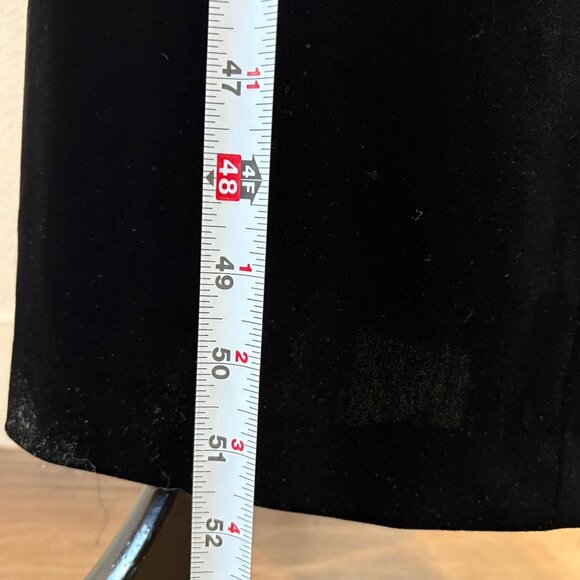 VTG Black Velvet Gown Silver Embellished Sleeveless Evening Dress Sz 6 Glam - Picture 4 of 11